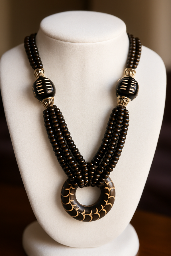 Bold Tribal Ring Necklace