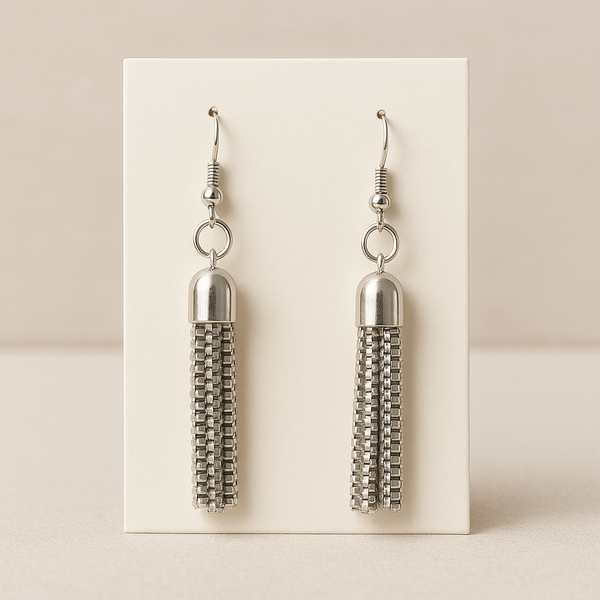 Silver Tassel Earrings