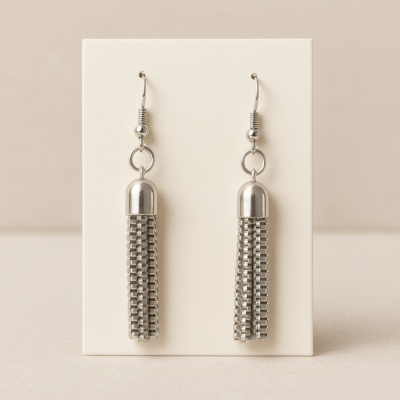 Silver Tassel Earrings