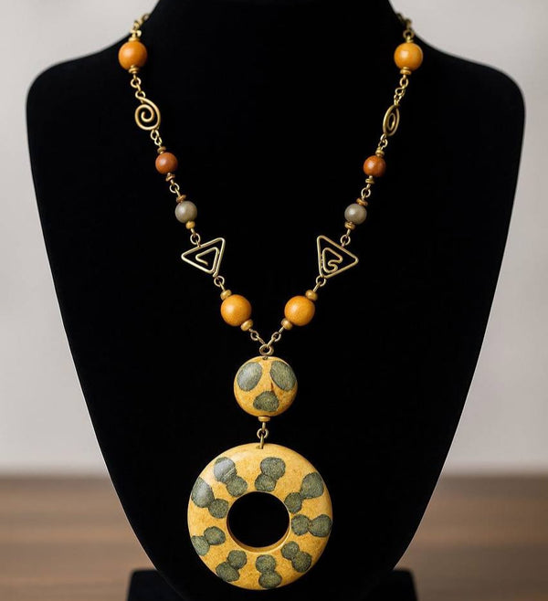 Bohemian Tribal Circle Pendant Necklace