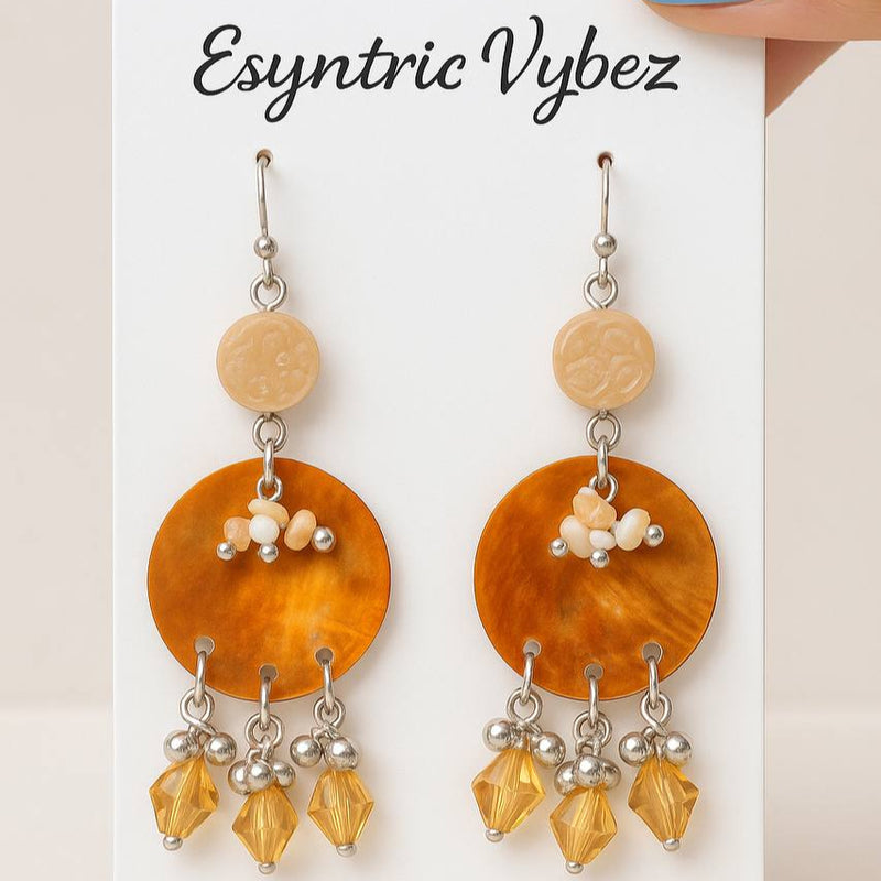 Golden Glow Dangle Earrings