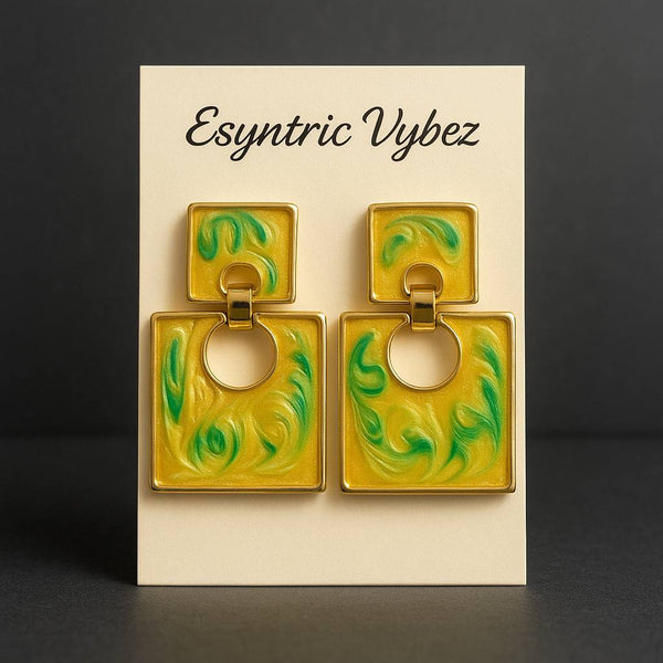 Retro Glow Statement Earrings